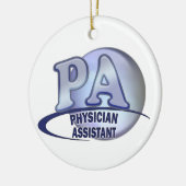 PA BLUE LOGO FYSICIËNTE ASSISTANT KERAMISCH ORNAMENT (Links)