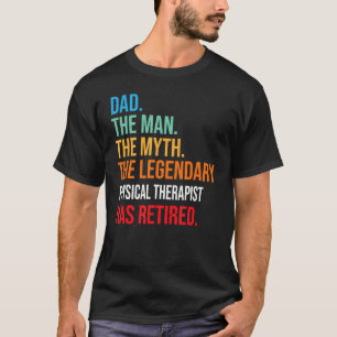 Pa, de legendarische fysiotherapeut is met pensioe t-shirt
