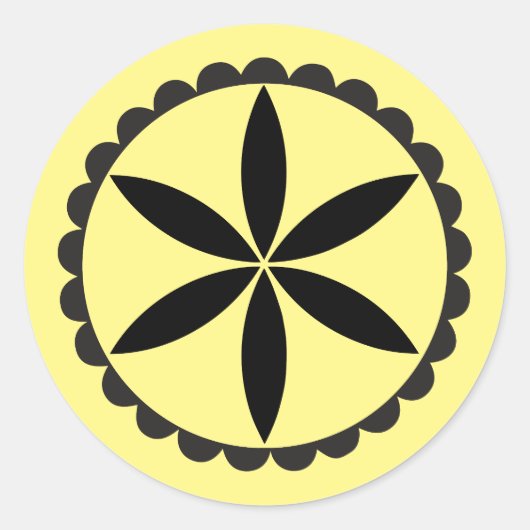 PA Dutch Rosette Ronde Sticker (Voorkant)