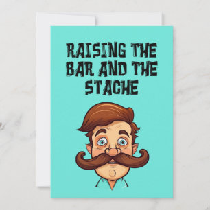 Pa Funny Meme Raising the Bar and the Stache Kaart
