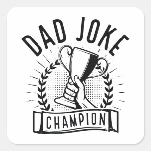 Pa Joke Champion Vierkante Sticker
