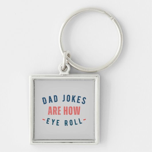 Pa Jokes is hoe Eye Roll - Funny Fathers Day Sleutelhanger (Voorkant)