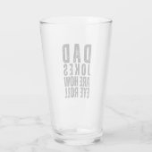 Pa Jokes is hoe Eye Roll Funny Vaderdag Glas (Achterkant)