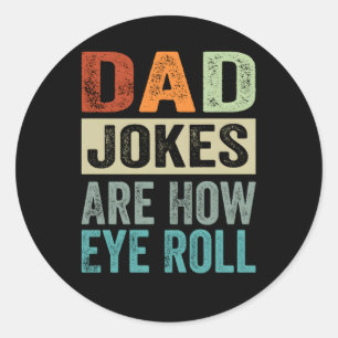 Pa Jokes is hoe Eye Roll is Ronde Sticker