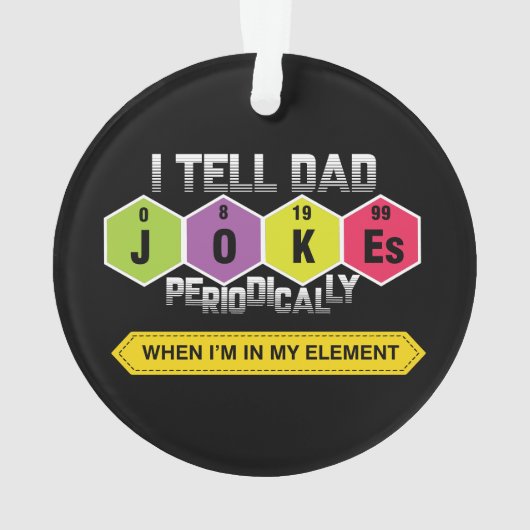 Pa Jokes | Periodieke tabel | Wetenschap | Leraar Ornament (achterkant)