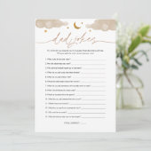 Pa Jokes Twinkle Star Baby shower Game Kaart (Staand voorkant)