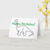 PA - Joyeux anniversaire ! Carte Dinosaur (Fleur jaune)