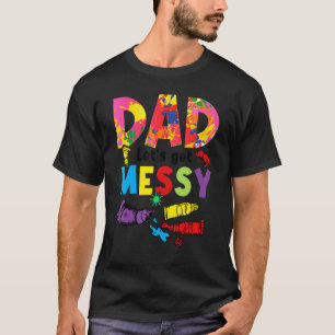 Pa Laten we de artistieke penseel Pa van de schild T-shirt