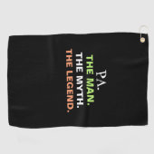 Pa Man Myth Legend Funny Quote Mannen Golfhanddoek (Horizontaal)