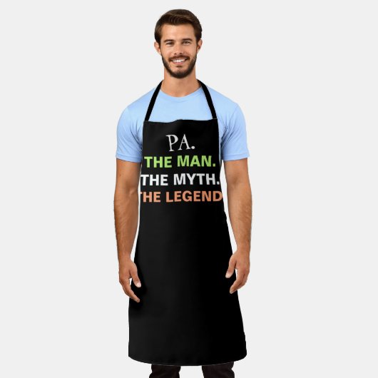 Pa Man Myth Legend Funny Quote Mannen Schort (Gedragen)