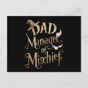 Pa Manager van Mischief Magical Wizard Vaders Day Briefkaart
