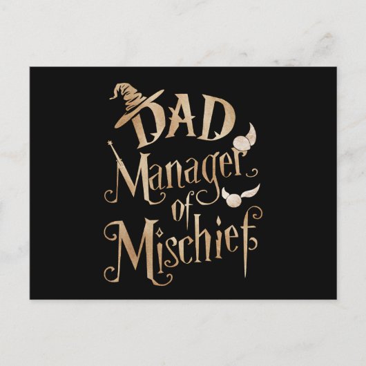Pa Manager van Mischief Magical Wizard Vaders Day Briefkaart (Voorkant)