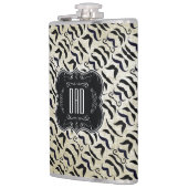 Pa Mustache de heer Hipster  Retro Heupfles (Links)