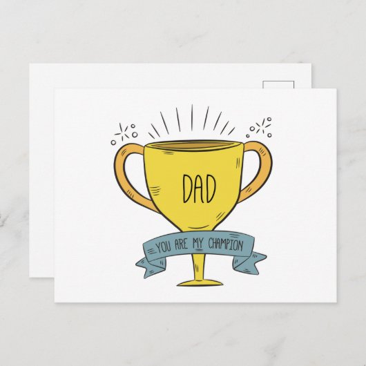 Pa My Champion Vaderdag | BRIEFKAART (Voorkant / Achterkant)