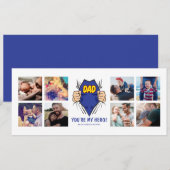 Pa My Hero Happy Vaderdag Feestdagenkaart (Voorkant / Achterkant)