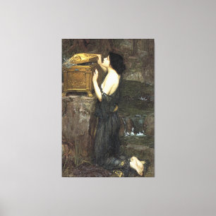 Pa NDoRA, door John William Waterhouse, 1896 Canvas Afdruk