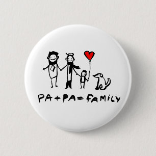 Pa + Pa = familie Ronde Button 5,7 Cm