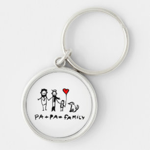 Pa + Pa = familie Sleutelhanger
