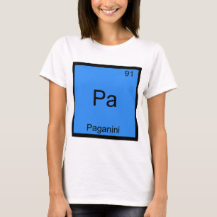 Pa - Paganini T-shirt symbole d'élément de chimie