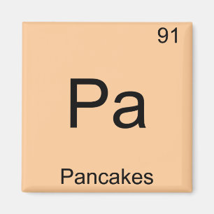 Pa - Pannenkoeken Grappige Chemie Element Symbool  Magneet