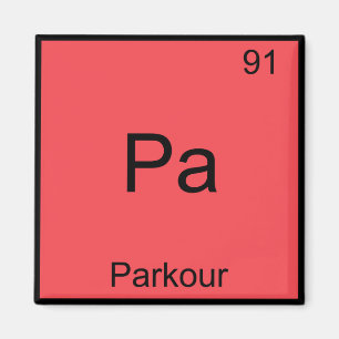 Pa - Parkour Grappige Chemie Element Symbool T-shi Magneet