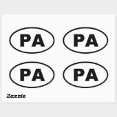 PA Pennsylvania Ovale Sticker (Vel)