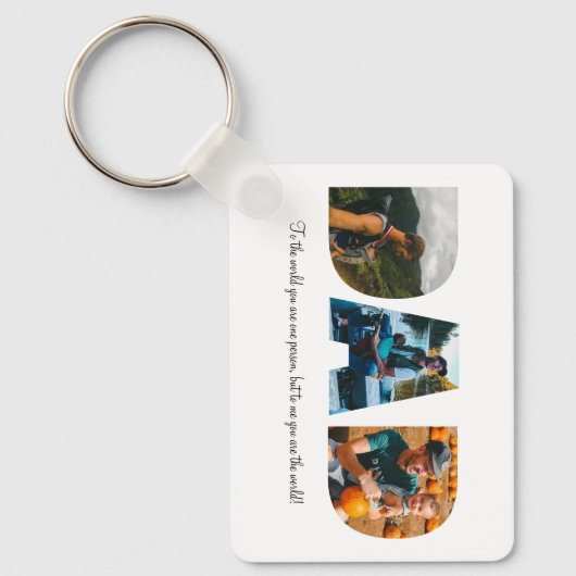 Pa Photo Collage Sleutelhanger voor Vaderdag (Voorkant)
