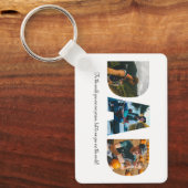 Pa Photo Collage Sleutelhanger voor Vaderdag (Voorkant)