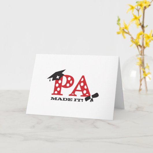 PA Physician Assistant Afstuderen Kaart (Gele Bloem)