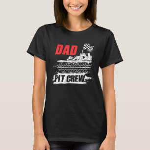 Pa Pit Crew Auto Racing Geruite Vlag Racer Party T-shirt