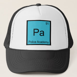 Pa - Politieacademie Chemie Elementsymbool T-shirt Trucker Pet
