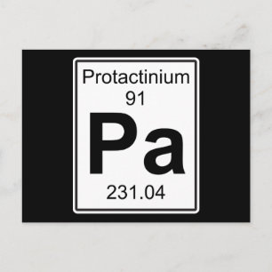 Pa - Protactinium Briefkaart