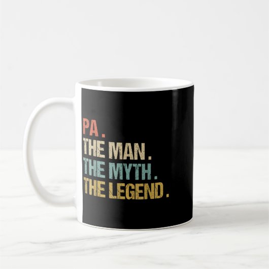 Pa The Man Myth Legend Shirt Funny Father Dad Chri Koffiemok (Links)