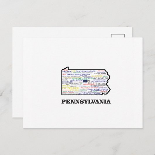 PA WORD STATE BRIEFKAART (Voorkant / Achterkant)