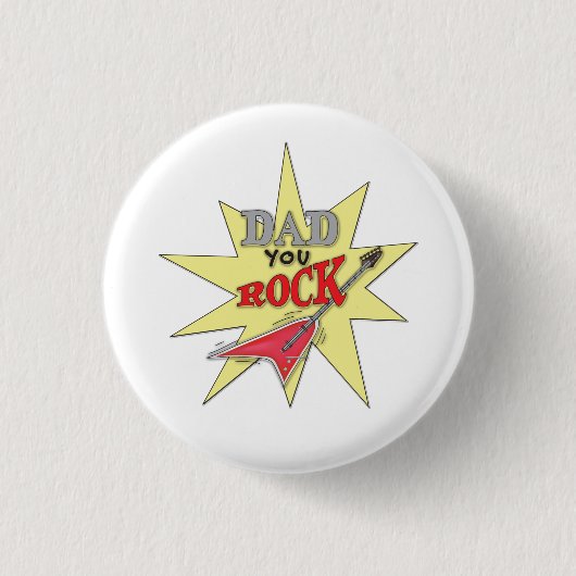 Pa You Rock Ronde Button 3,2 Cm (Voorkant)