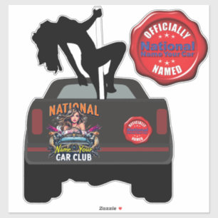 Paal in de laadruimte van de vrachtwagen Sticker v