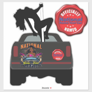 Paal in de laadruimte van de vrachtwagen Sticker v