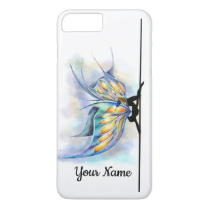Paaldans Vlinder met Vleugels Aangepaste Naam iPhone 8 Plus / 7 Plus Hoesje