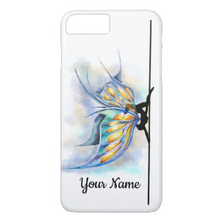 Paaldans Vlinder met Vleugels Aangepaste Naam iPhone 8 Plus / 7 Plus Hoesje
