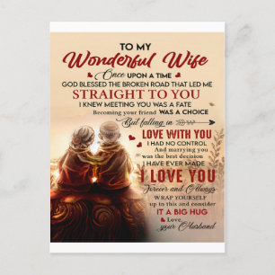 Paar aan wonderlijke vrouw één keer op een tijdgen briefkaart