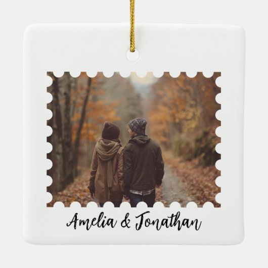 Paar bij Las Vegas Nevada Waterverf Travel Keramisch Ornament (Achterkant)