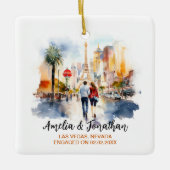 Paar bij Las Vegas Nevada Waterverf Travel Keramisch Ornament (Voorkant)