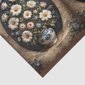 Paar Bloemen pot voor twee deur kast Tissuepapier (Detail)