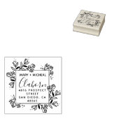 Paar bruiloft Rendingadres legant minimalist Rubberstempel (Gestempeld)