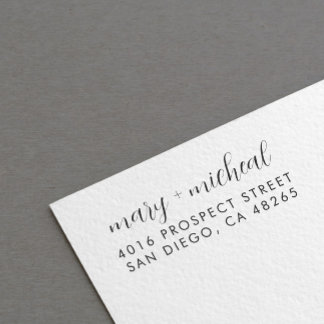 Paar bruiloft Rendingadres legant minimalist Rubberstempel