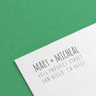 Paar bruiloft Rendingadres legant minimalist Rubberstempel