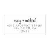 Paar bruiloft Rendingadres legant minimalist Rubberstempel (Afrduk)