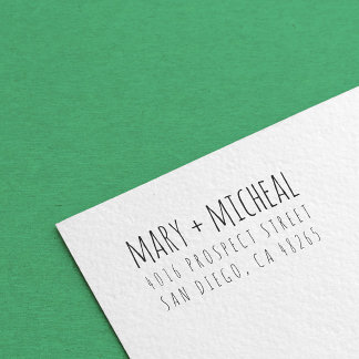 Paar bruiloft Rendingadres legant minimalist Zelfinktende Stempel