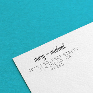 Paar bruiloft Rendingadres legant minimalist Zelfinktende Stempel