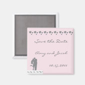 Paar cake topper bewaar de datum magneet (Voorkant / Achterkant)